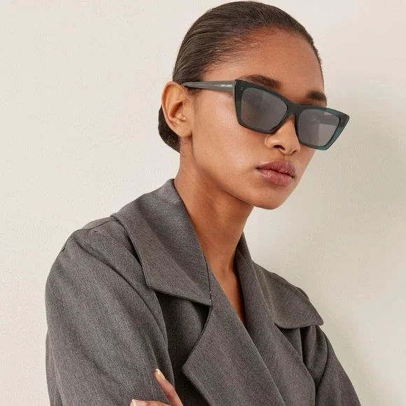 SAINT LAURENT RED/WHITE/BLUE MICA SUNGLASSES SL276 Saint Laurent Mica Sunglasses SL 276 009 Blue Havana 53mm  main image 3